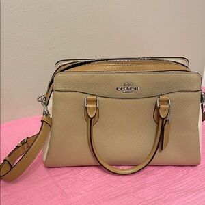 Coach Beige Leather Satchel darcie